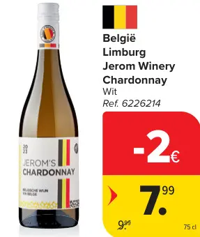 Promotie: Jerom Winery Limburg Chardonnay Wit