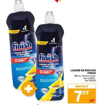 Offre: Liquide de rincage FINISH