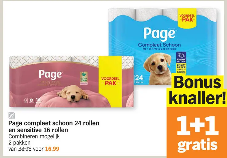 Aanbieding: Page compleet schoon en sensitive