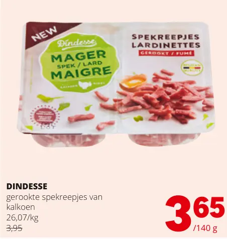 Promotie: Gerookte spekreepjes van kalkoen