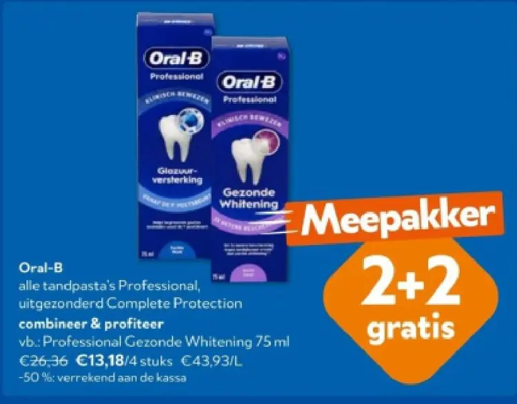 Promotie: Oral-B Professional alle tandpasta's