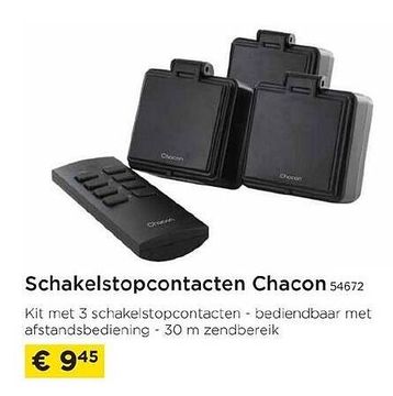 Aanbieding: Schakelstopcontacten Chacon 54672