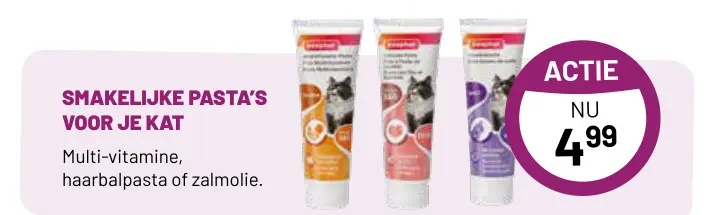 Aanbieding: Smakelijke pasta's voor je kat