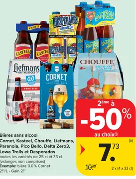 Offre: Bières sans alcool
