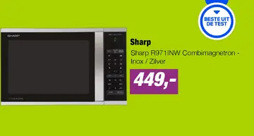 Aanbieding: Sharp R971INW Combimagnetron - Inox / Zilver
