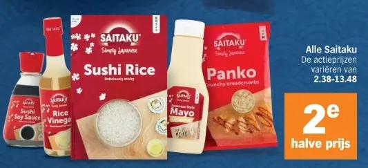 Aanbieding: Saitaku Sushi Rice, Japanese Style Mayo, Panko