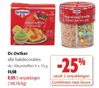 Promotie: Alle bakdecoraties