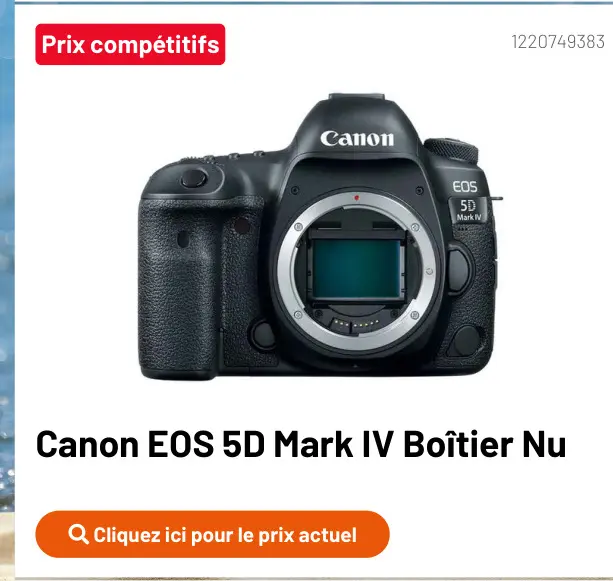 Offre: EOS 5D Mark IV Boîtier Nu