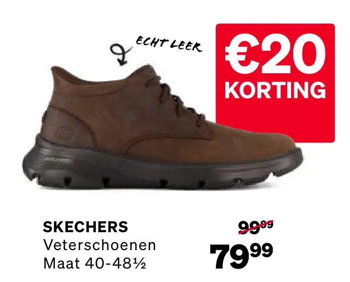 Aanbieding: Arch Fit Garza Veterschoenen Bruin Leer