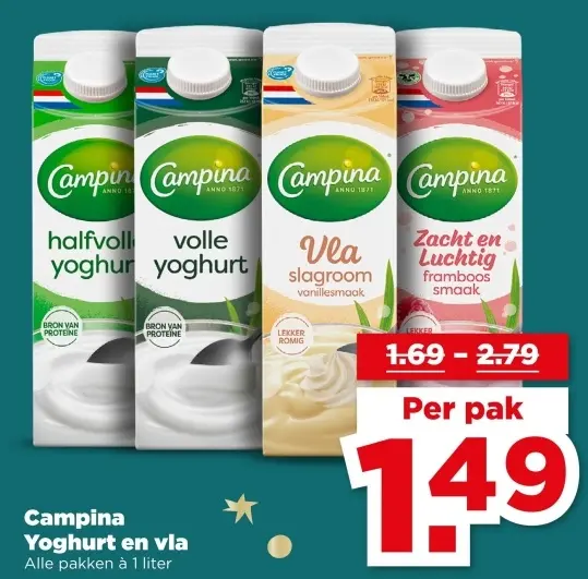 Aanbieding: Yoghurt en vla