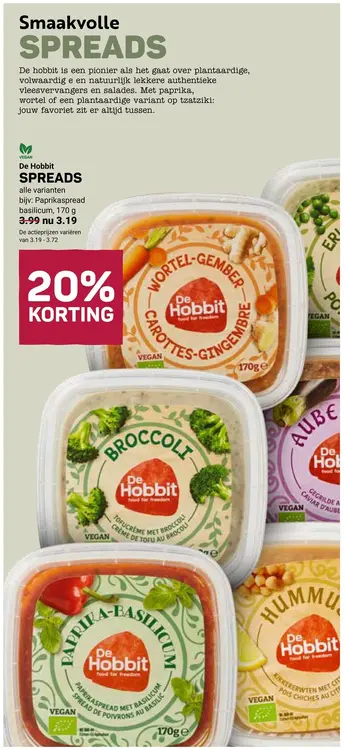 Aanbieding: De Hobbit vegan spread
