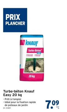Offre: Turbo-béton Knauf Easy