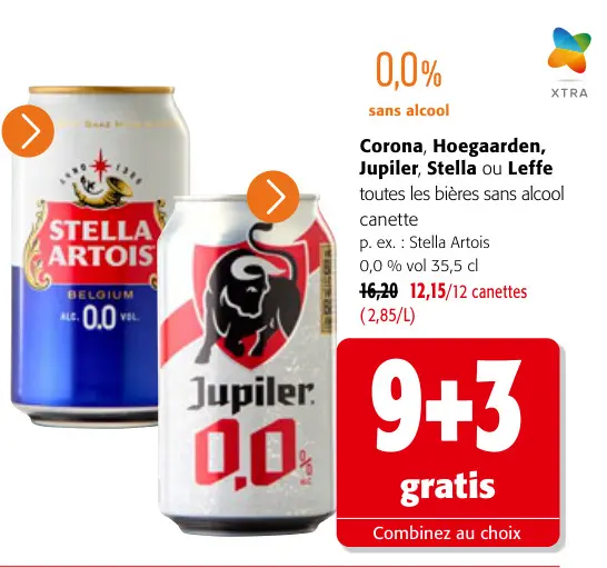 Offre: Toutes les bières sans alcool canette