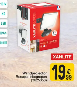 Aanbieding: Wandprojector Recupel inbegrepen