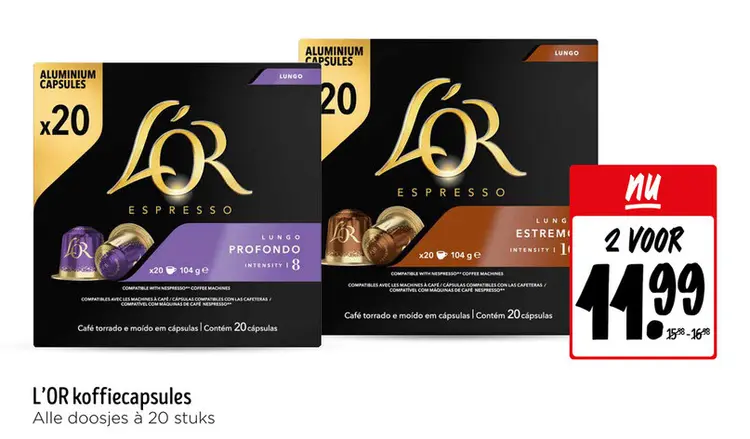 Aanbieding: L'OR koffiecapsules