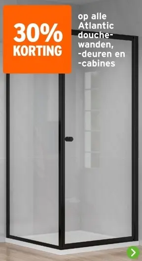 Aanbieding: Alle Atlantic douchewanden, -deuren en -cabines