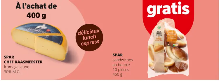 Offre: Chef kaasmeester + sandwiches au beurre