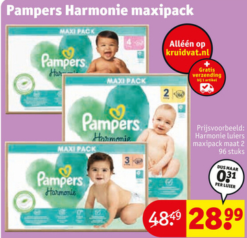 Aanbieding: Pampers Harmonie luiers maxipack