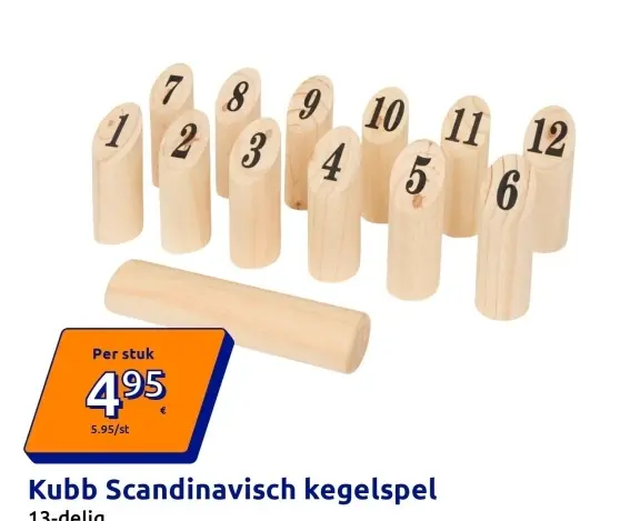 Aanbieding: Kubb Scandinavisch kegelspel
