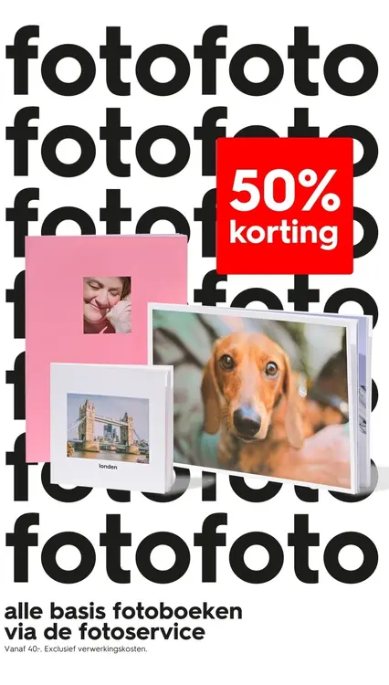 Promotie: Alle basis fotoboeken via de fotoservice