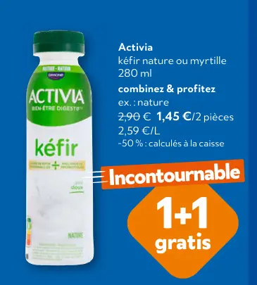 Offre: Kéfir nature ou myrtille