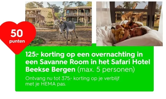 Aanbieding: overnachting in een Savanne Room in het Safari hotel beekse bergen