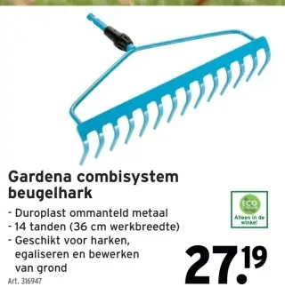 Promotie: Gardena combisystem beugelhark