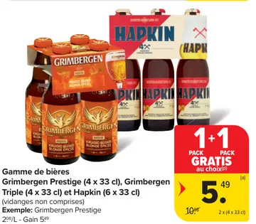 Offre: Gamme de bières 