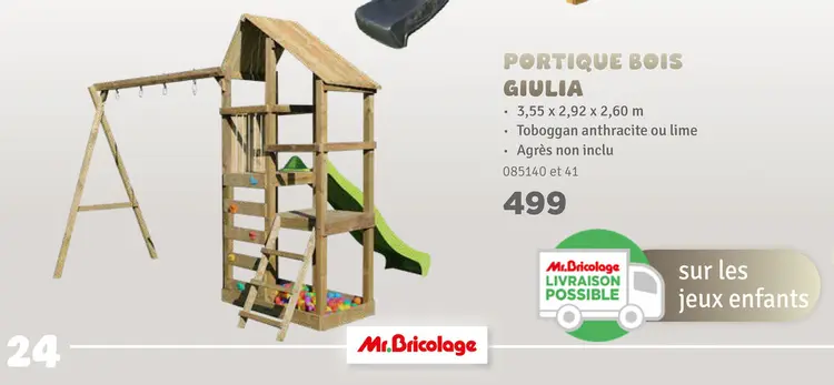 Offre: Portique bois giulia
