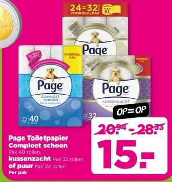 Aanbieding: Page Toiletpapier Compleet schoon