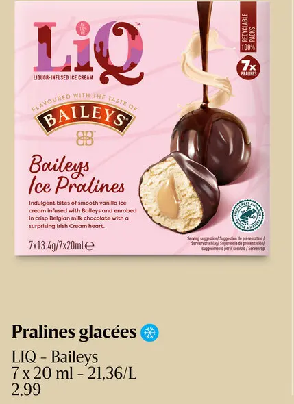 Offre: Pralines glacées