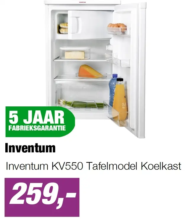 Aanbieding: Inventum KV550 Tafelmodel Koelkast