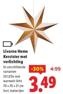 Aanbieding: Kerstster met verlichting