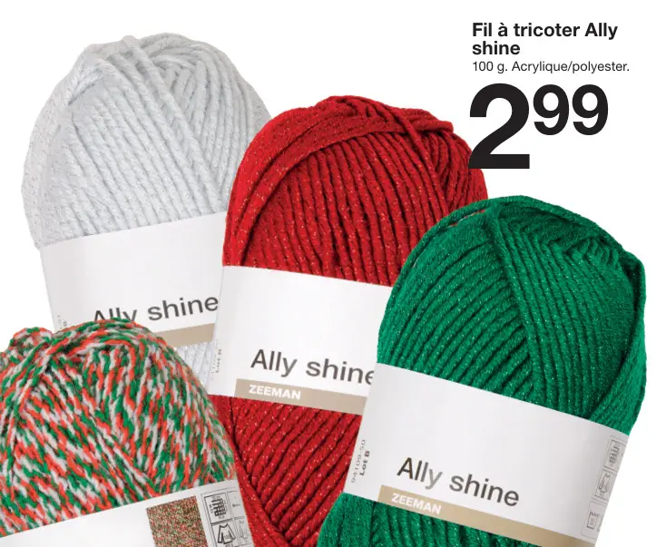 Offre: Fil à tricoter Ally shine