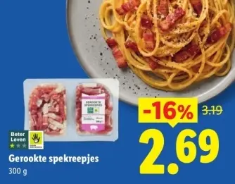 Aanbieding: Gerookte spekreepjes