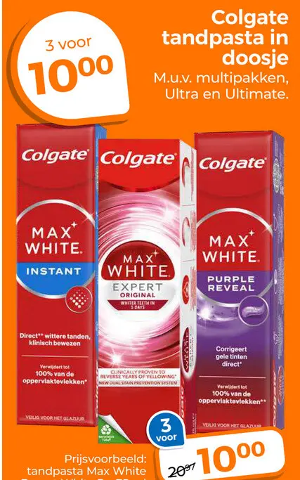 Aanbieding: Colgate tandpasta in doosje