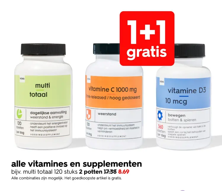 Aanbieding: Alle vitamines en supplementen