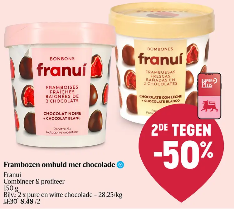 Promotie: Frambozen omhuld met chocolade