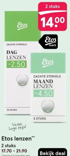 Aanbieding: Etos lenzen