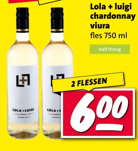 Aanbieding: Lola + Luigi chardonnay viura