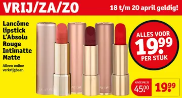 Aanbieding: Lancôme lipstick L'Absolu Rouge Intimatte