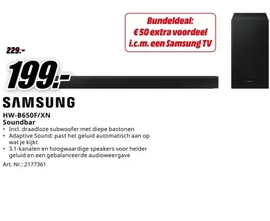 Promotie: HW-B650F/XN Soundbar