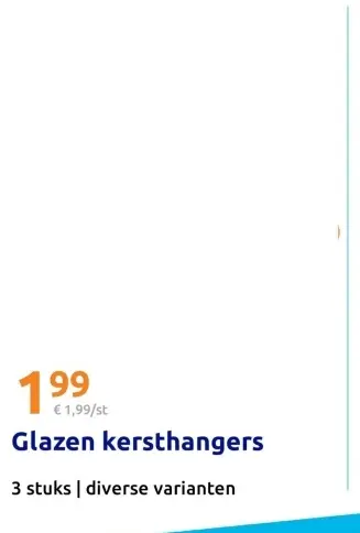 Aanbieding: Glazen kersthangers