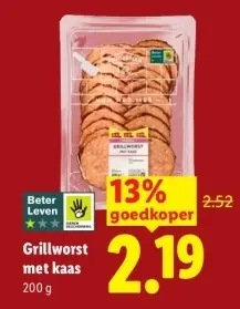 Aanbieding: Grillworst met kaas