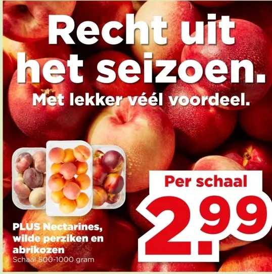 Nectarines, wilde perziken en abrikozen
