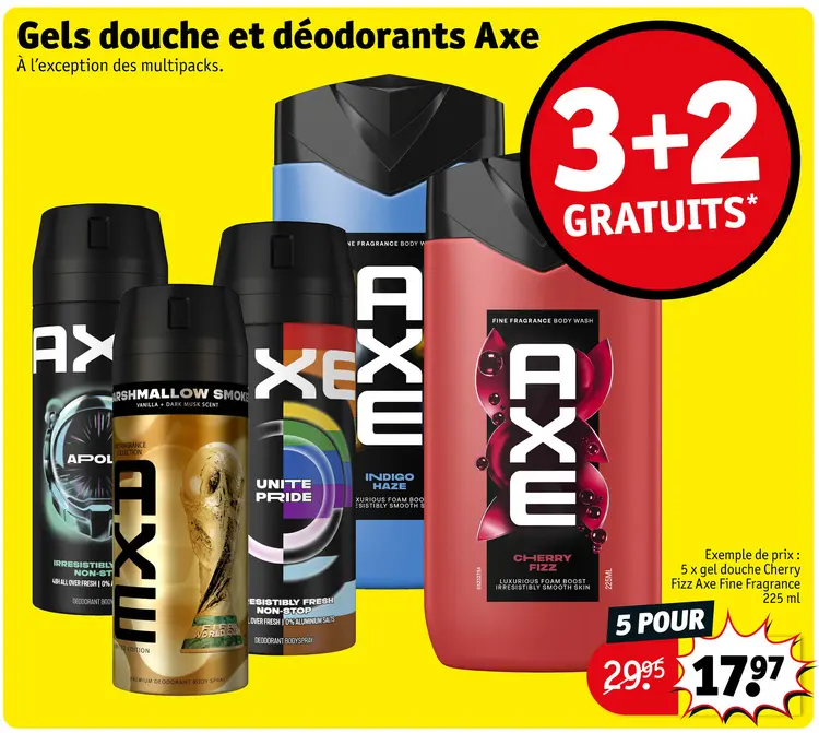 Offre: Gels douche et déodorants
