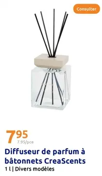 Offre: Diffuseur de parfum à bâtonnets CreaScents