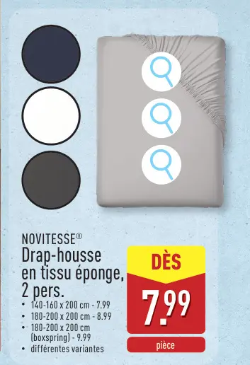 Offre: Drap-housse en tissu éponge
