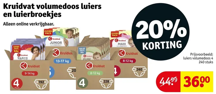 Promotie: Volumedoos luiers en luierbroekjes