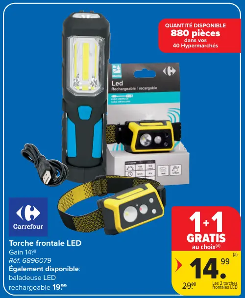 Offre: Torche frontale LED
